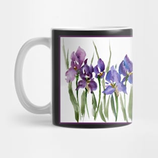 French Iris Watercolor Purple Mug